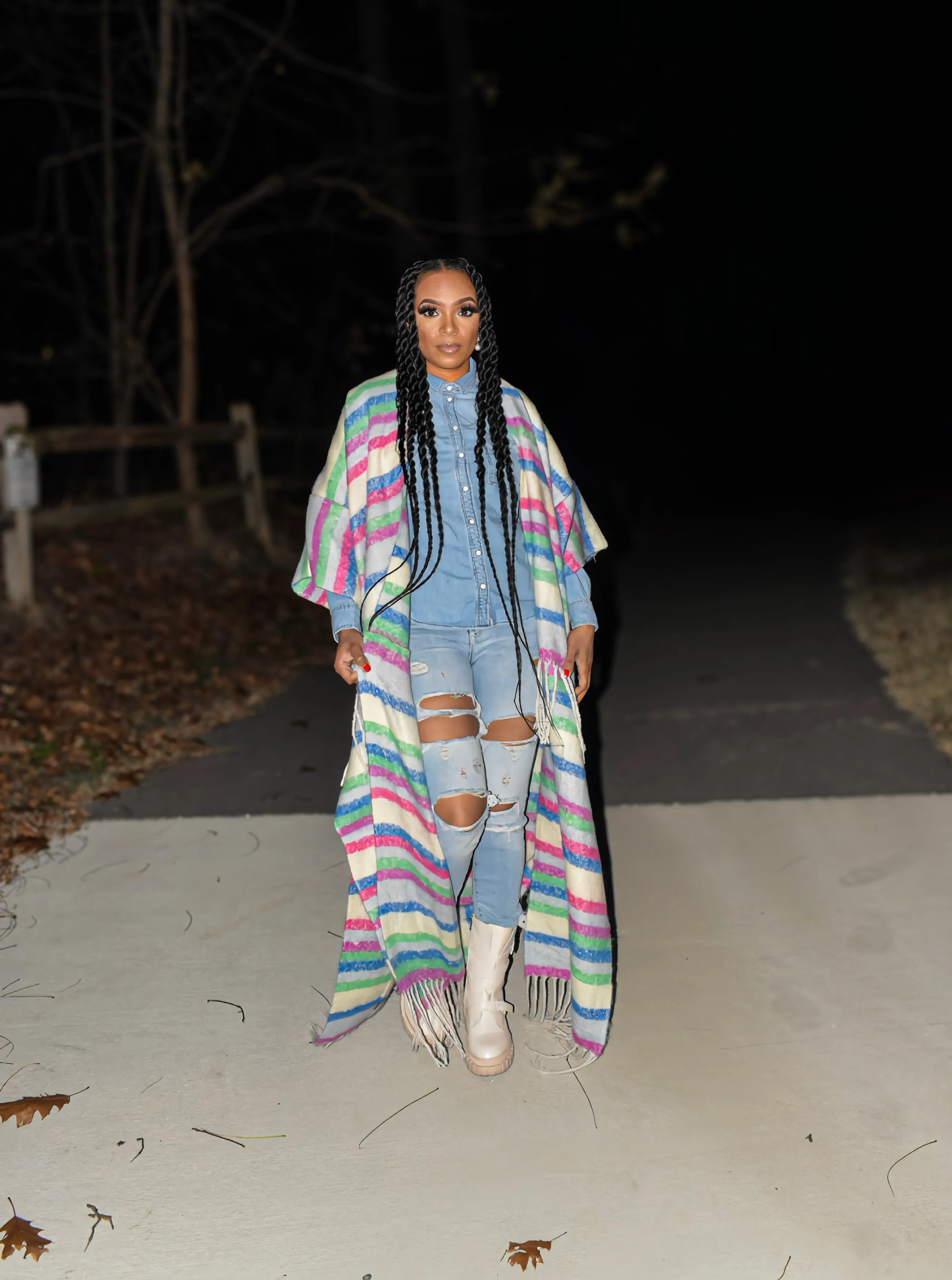 Cami Striped Colored Cardigan