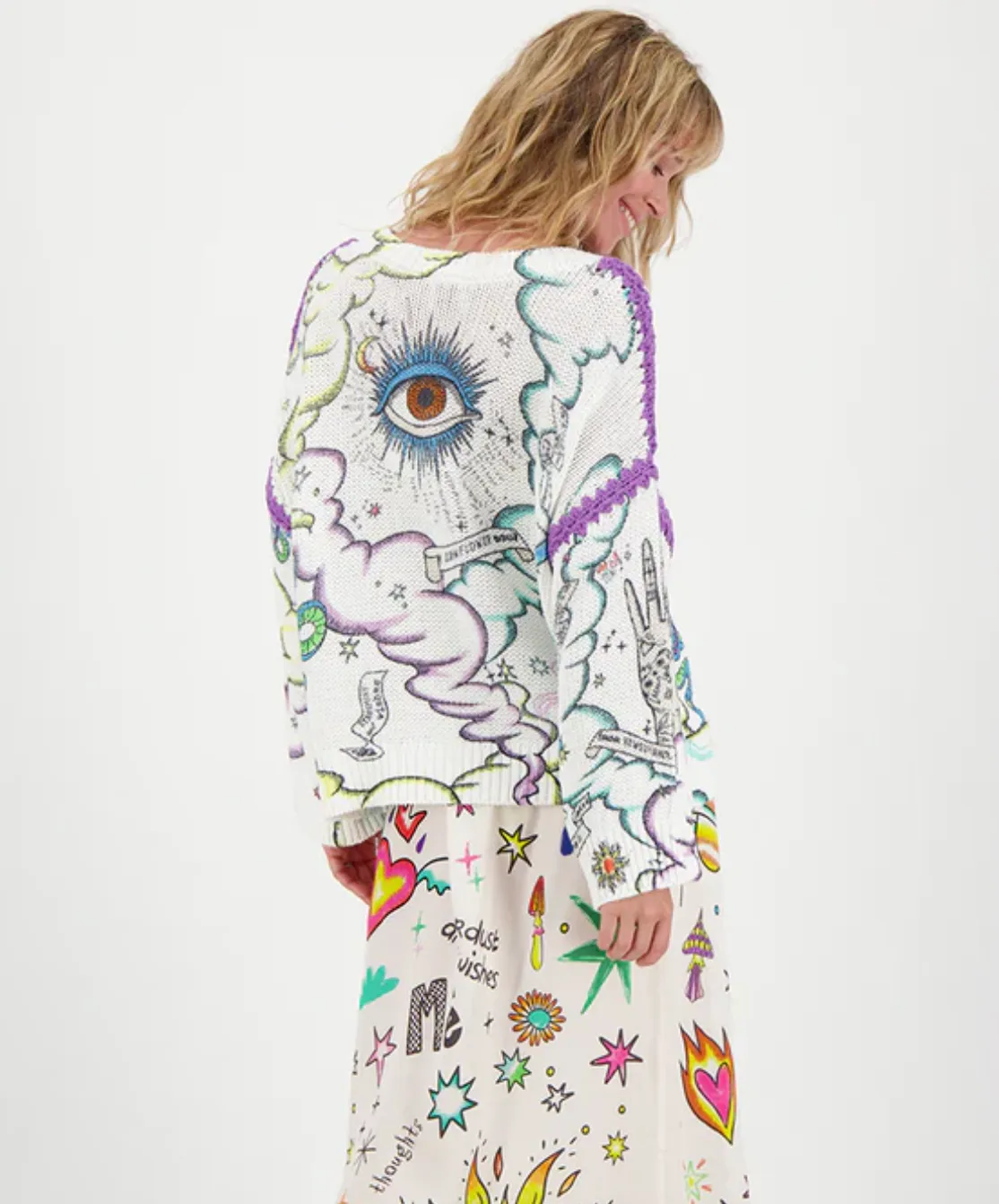 Capri Printed Sweater - Enlightenment