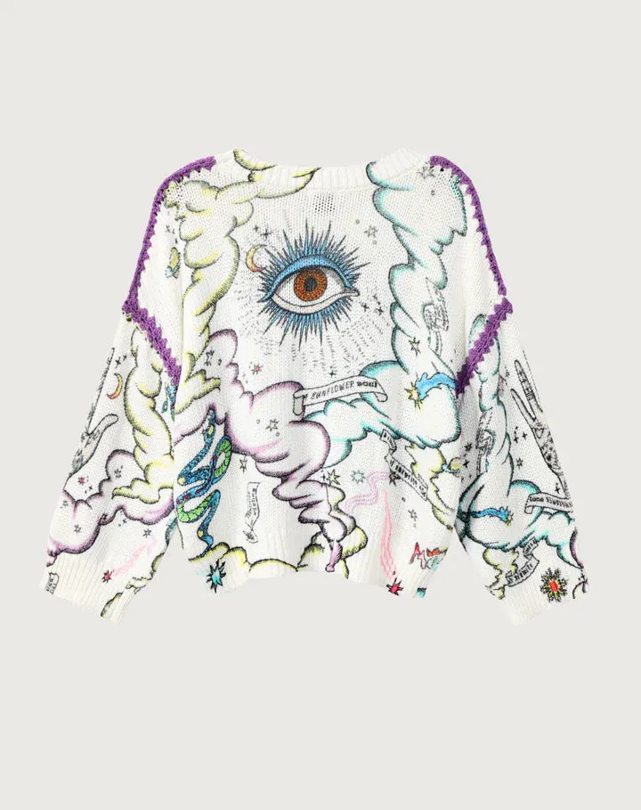 Capri Printed Sweater - Enlightenment