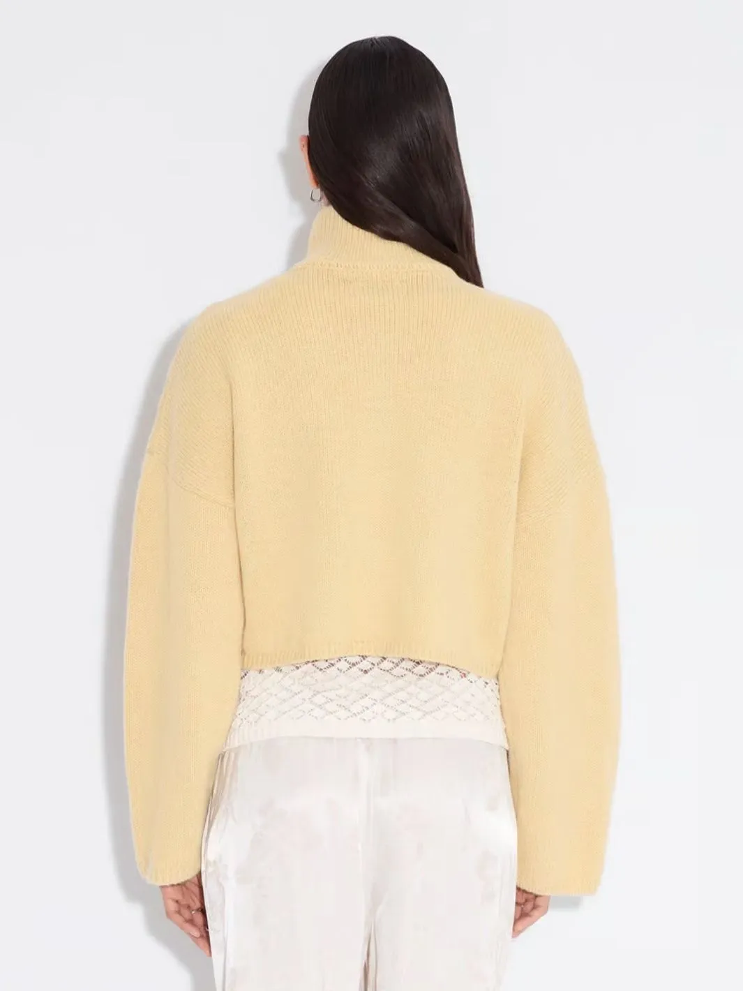 Cardigan | Tine Cropped Cardigan Yellow