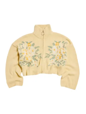 Cardigan | Tine Cropped Cardigan Yellow
