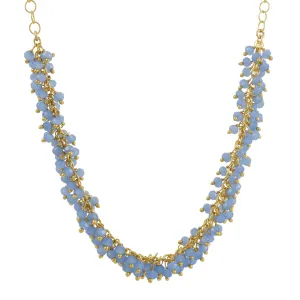 CATHERINE WEITZMAN - Medium Fringe Necklace in chalcedony