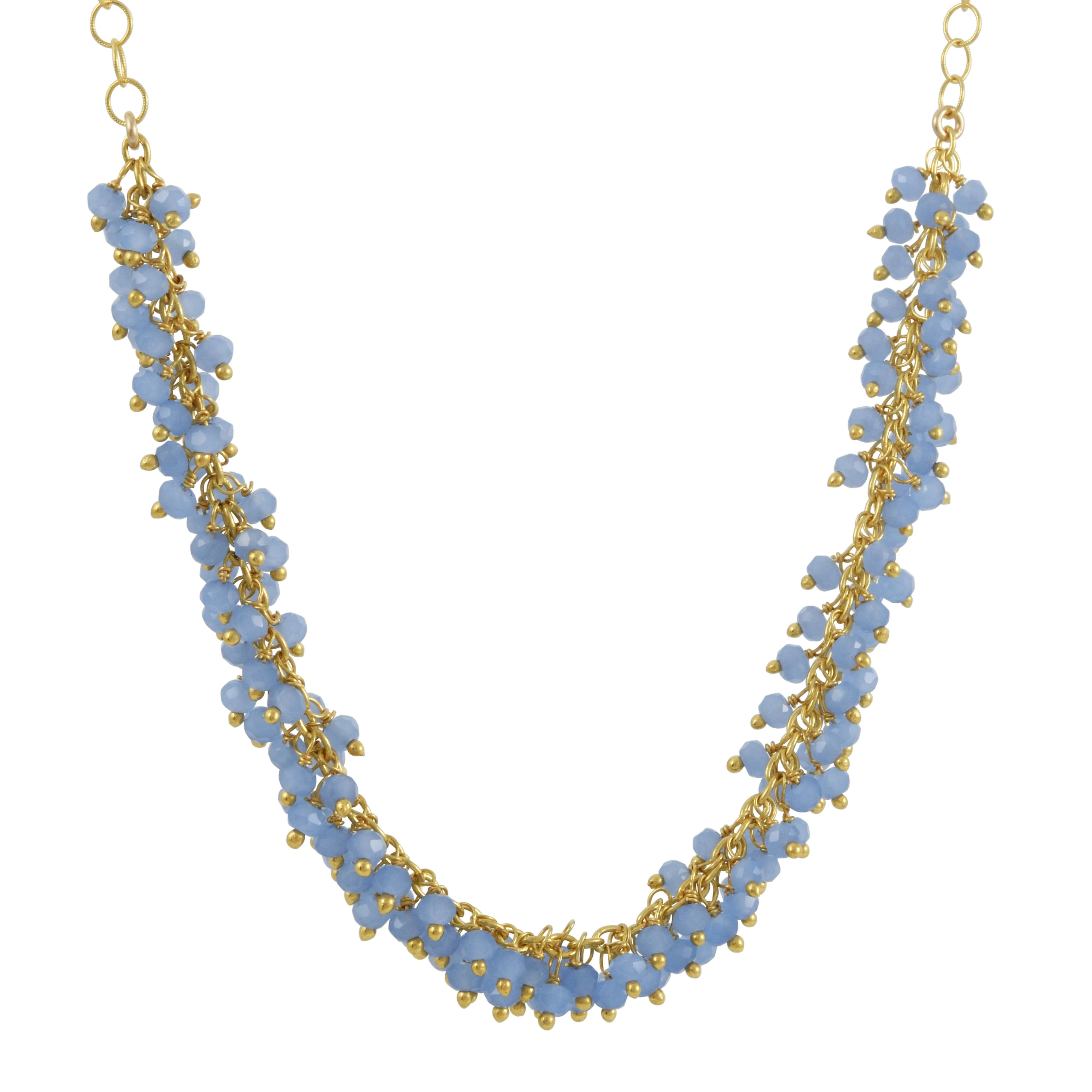 CATHERINE WEITZMAN - Medium Fringe Necklace in chalcedony