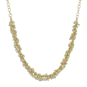 CATHERINE WEITZMAN - Medium Fringe Necklace in Keshi Pearl