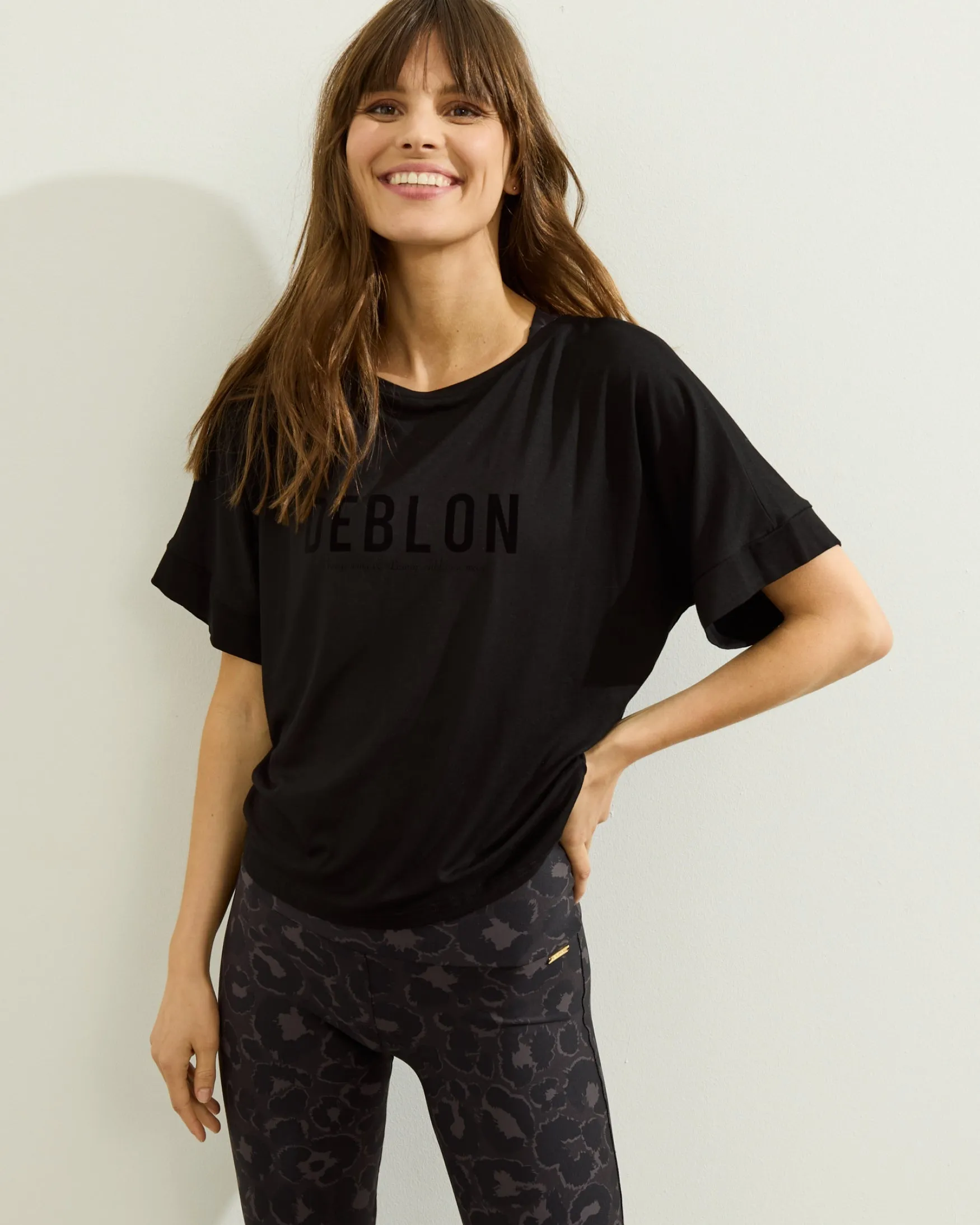 Celine Flared Leggings | Leopard Stone Grey