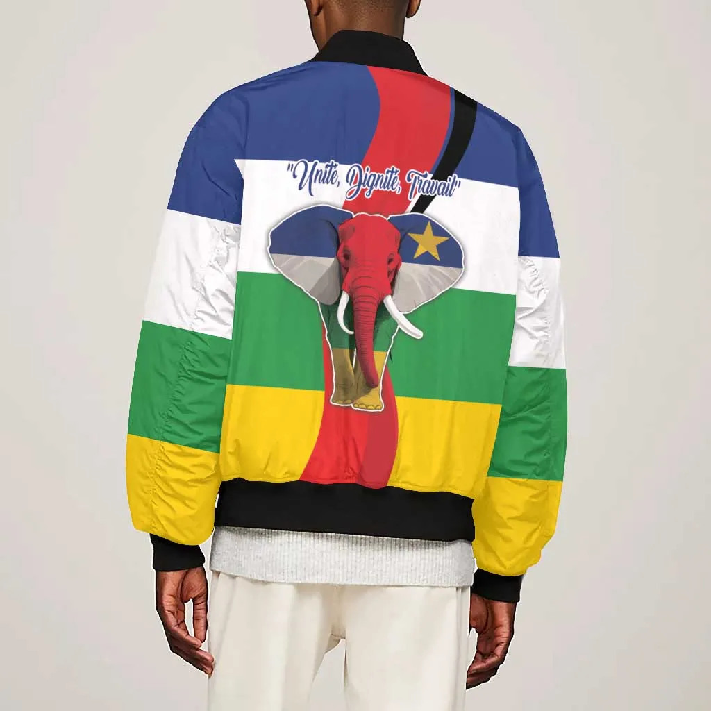 Central African Republic Republic Day 1958 Bomber Jacket Zo Kwe Zo - Flag Style LT18