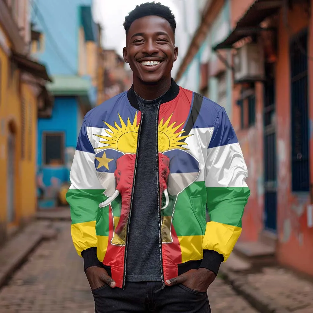 Central African Republic Republic Day 1958 Bomber Jacket Zo Kwe Zo - Flag Style LT18