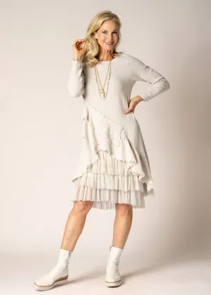 Christina Linen Top   Kelsie Skirt In Latte - Imagine Fashion