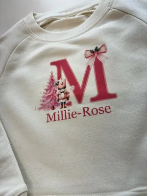 Christmas Initial Kids personalised sweater