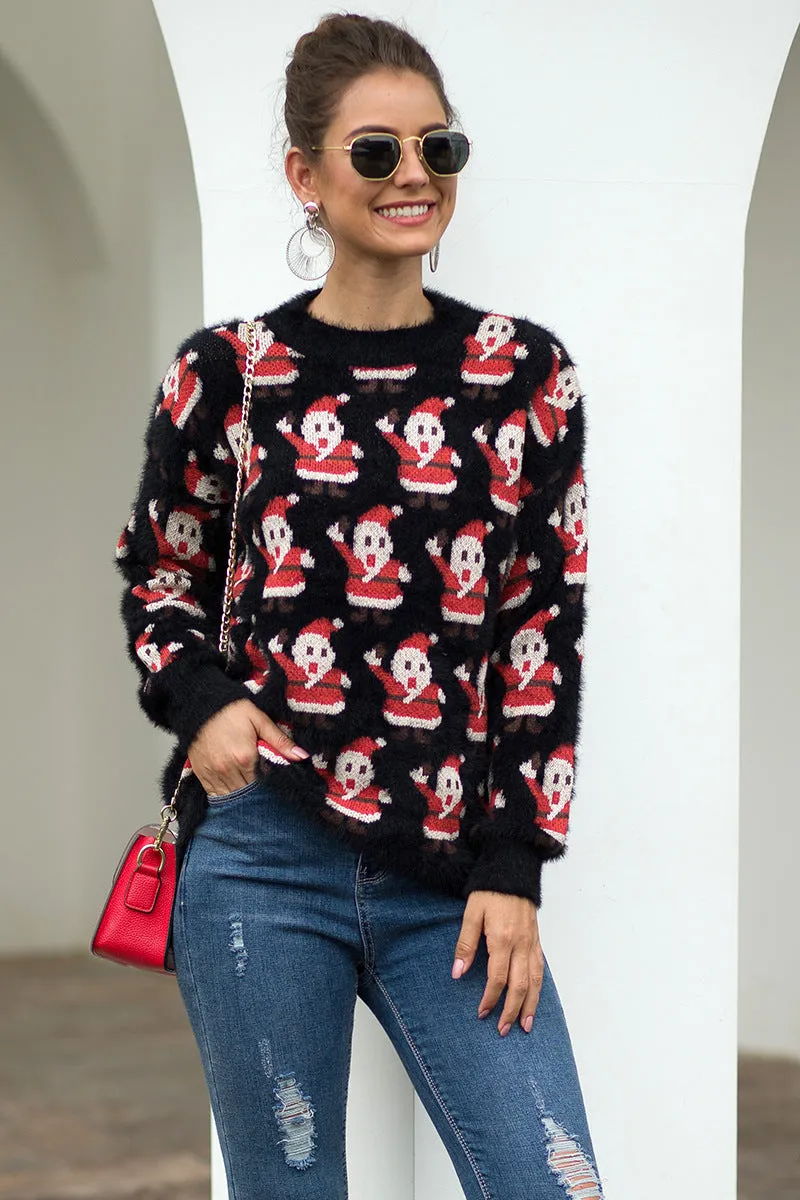 Christmas Santa Claus Long Sleeve Sweater