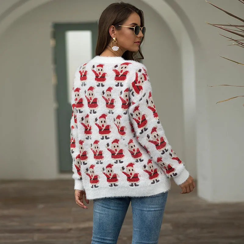 Christmas Santa Claus Long Sleeve Sweater