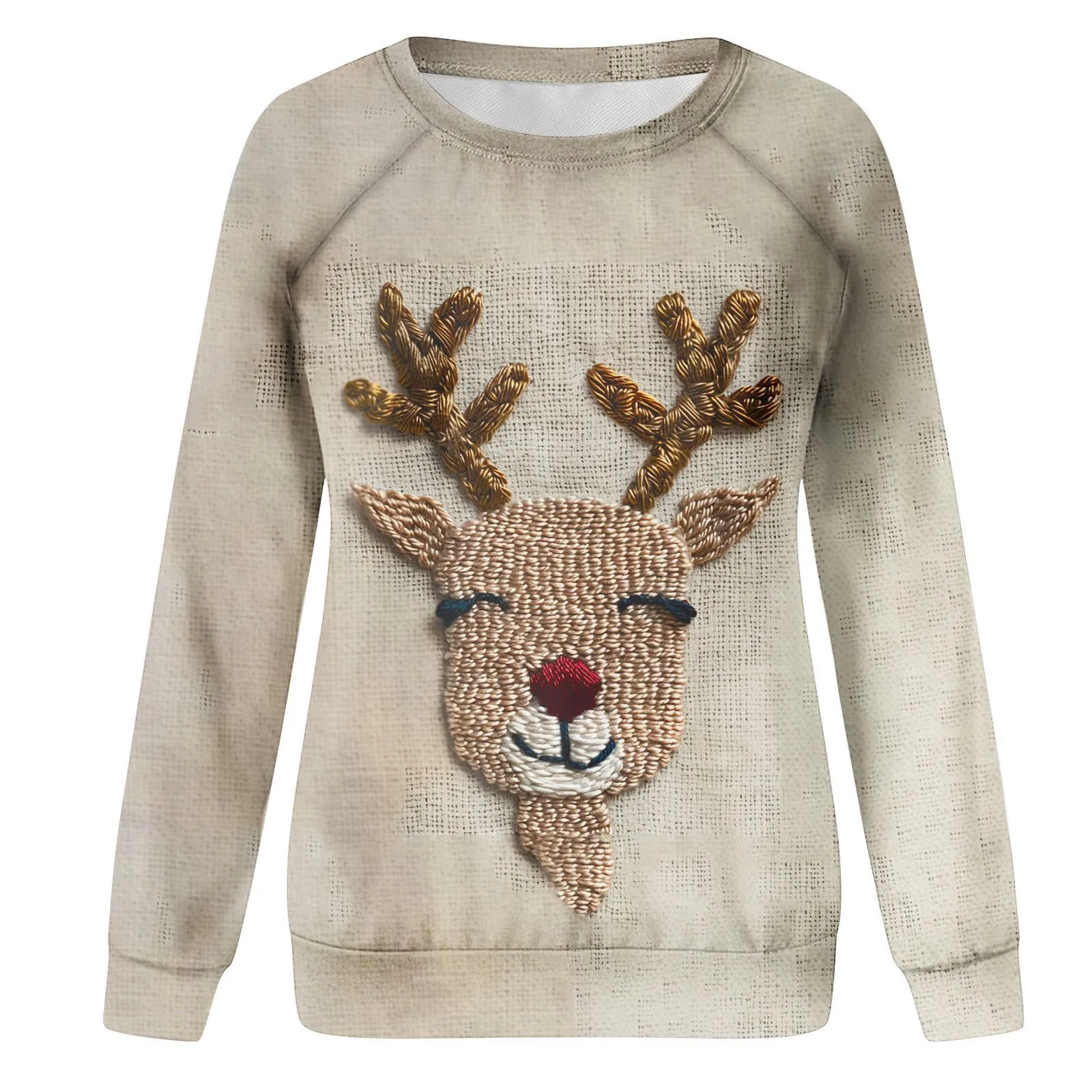 Christmas Sweatshirt for Women 2024 Trendy Christmas Printed Sweater Casual Crewnenck Sweatshirts Funnny Holiday Pullover Tops Ugly Cute Xmas Pullover Sweater Fall Jumpers Outfits