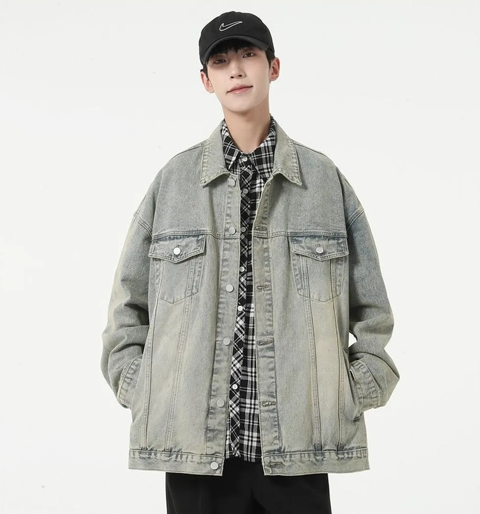 Classic Relaxed-Fit Trucker Jacket for Men