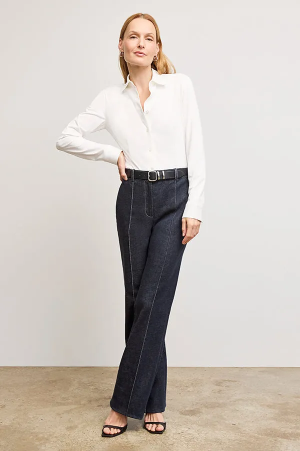 Clemens Flex Shirt - Knit Poplin :: White