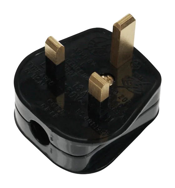 Click PA312 13A Resilient Plug Top (5A Fused) Fast Grip Black