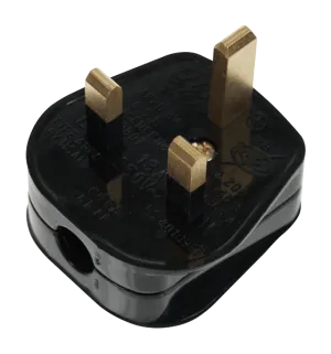 Click PA312 13A Resilient Plug Top (5A Fused) Fast Grip Black
