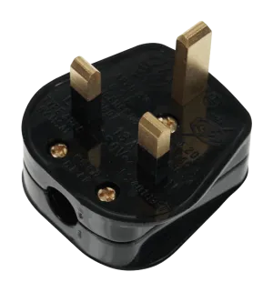 Click PA330 13A Resilient Plug Top (13A Fused) Bar Grip Black