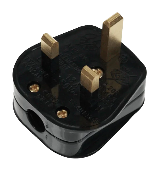 Click PA330 13A Resilient Plug Top (13A Fused) Bar Grip Black