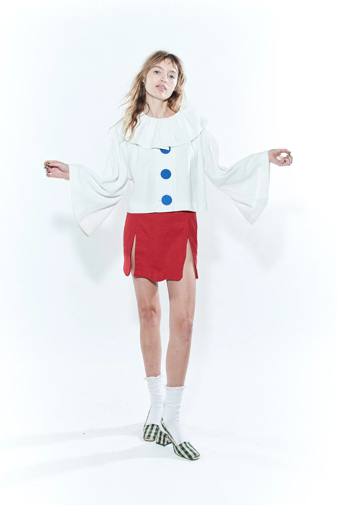 Clown Crop Jacket Thick Linen