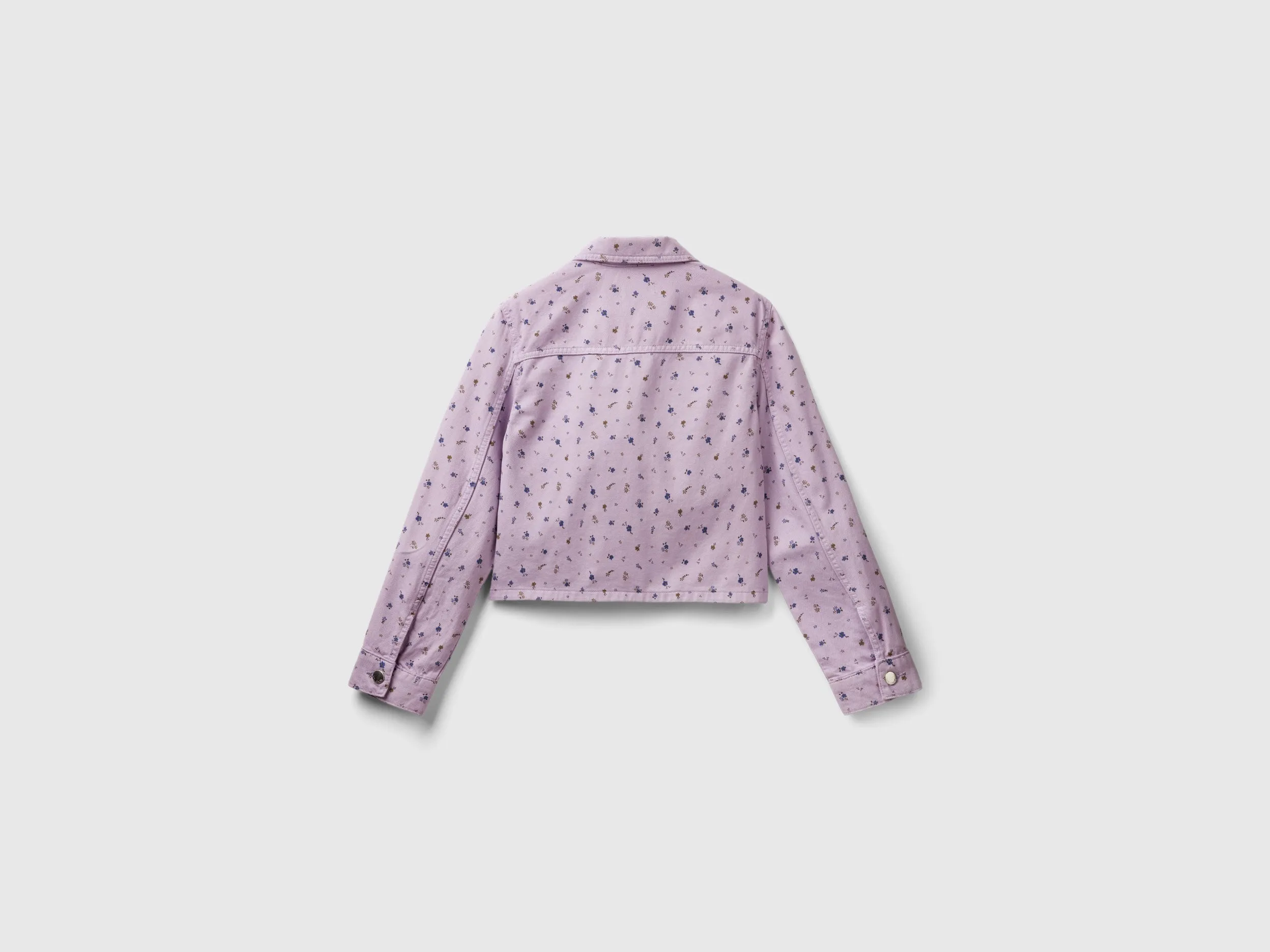 Collared Neck Printed Jacket