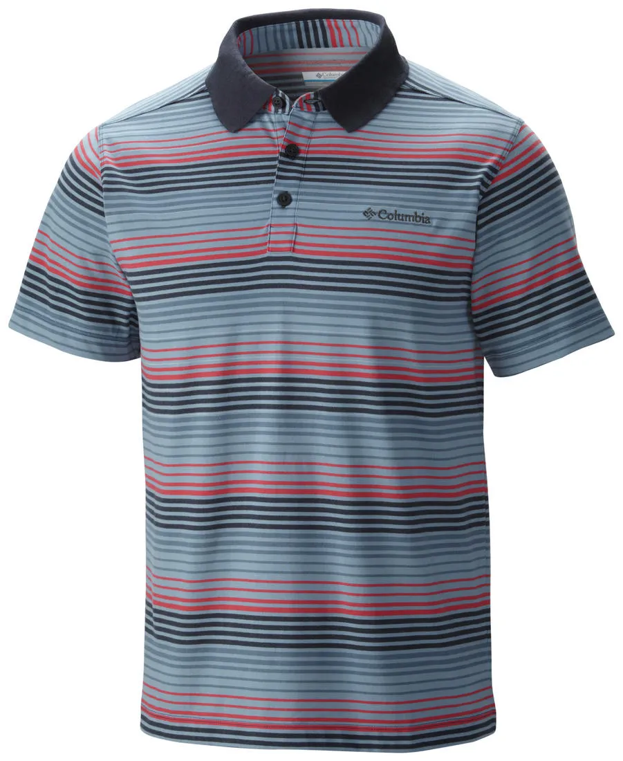 Columbia Men Blue Sweat Threat II Polo T-Shirt
