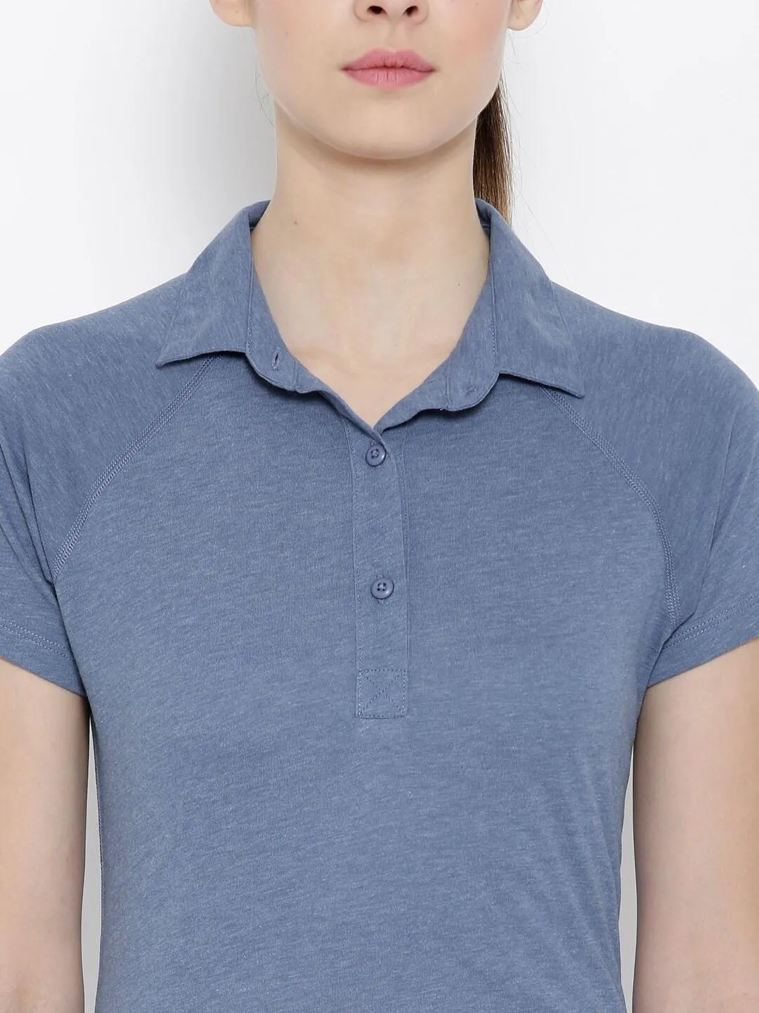 Columbia Women Blue Silver Ridge Zero Polo T-Shirt