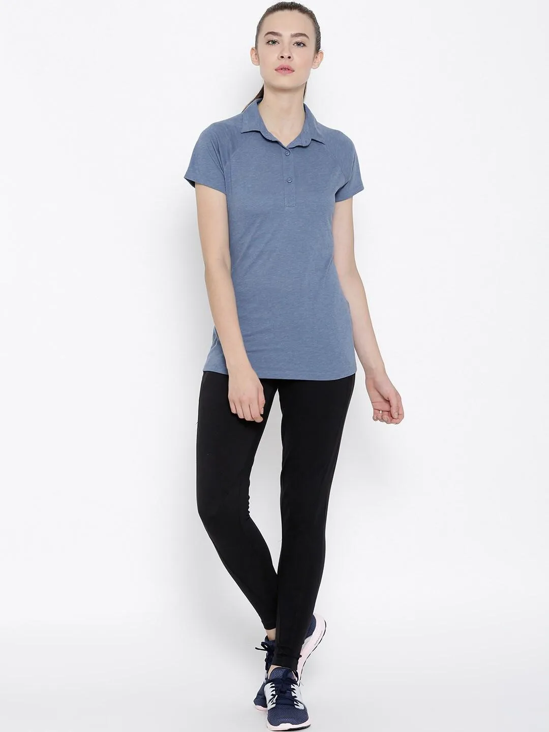 Columbia Women Blue Silver Ridge Zero Polo T-Shirt