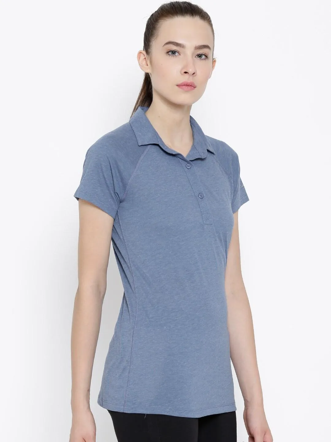 Columbia Women Blue Silver Ridge Zero Polo T-Shirt