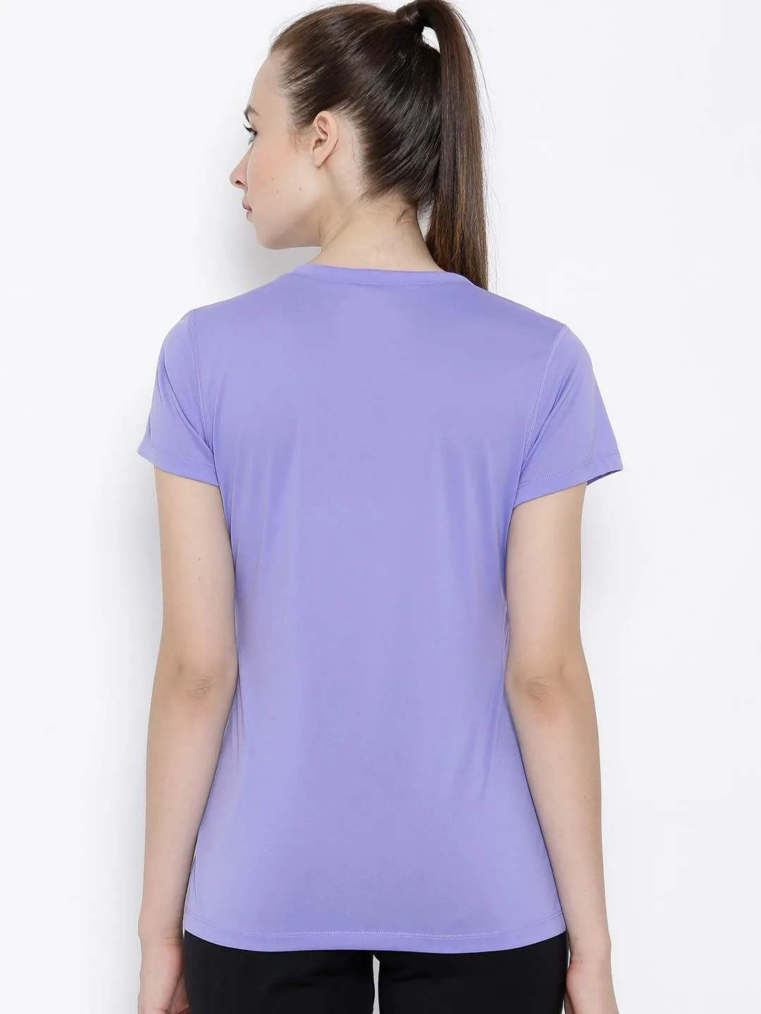 Columbia Women Purple Tech Trekshort Sleeve T-Shirt