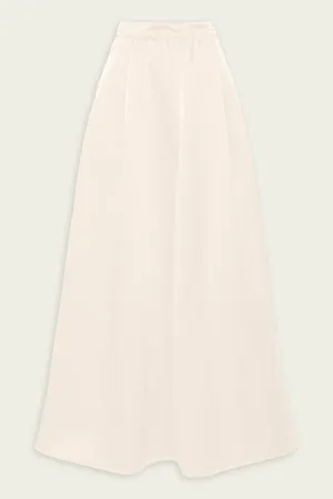 Contemporary Duchesse Long Skirt in Ivory