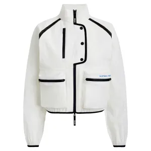 Contrast Stretch Cropped OPS Windbreaker Snow