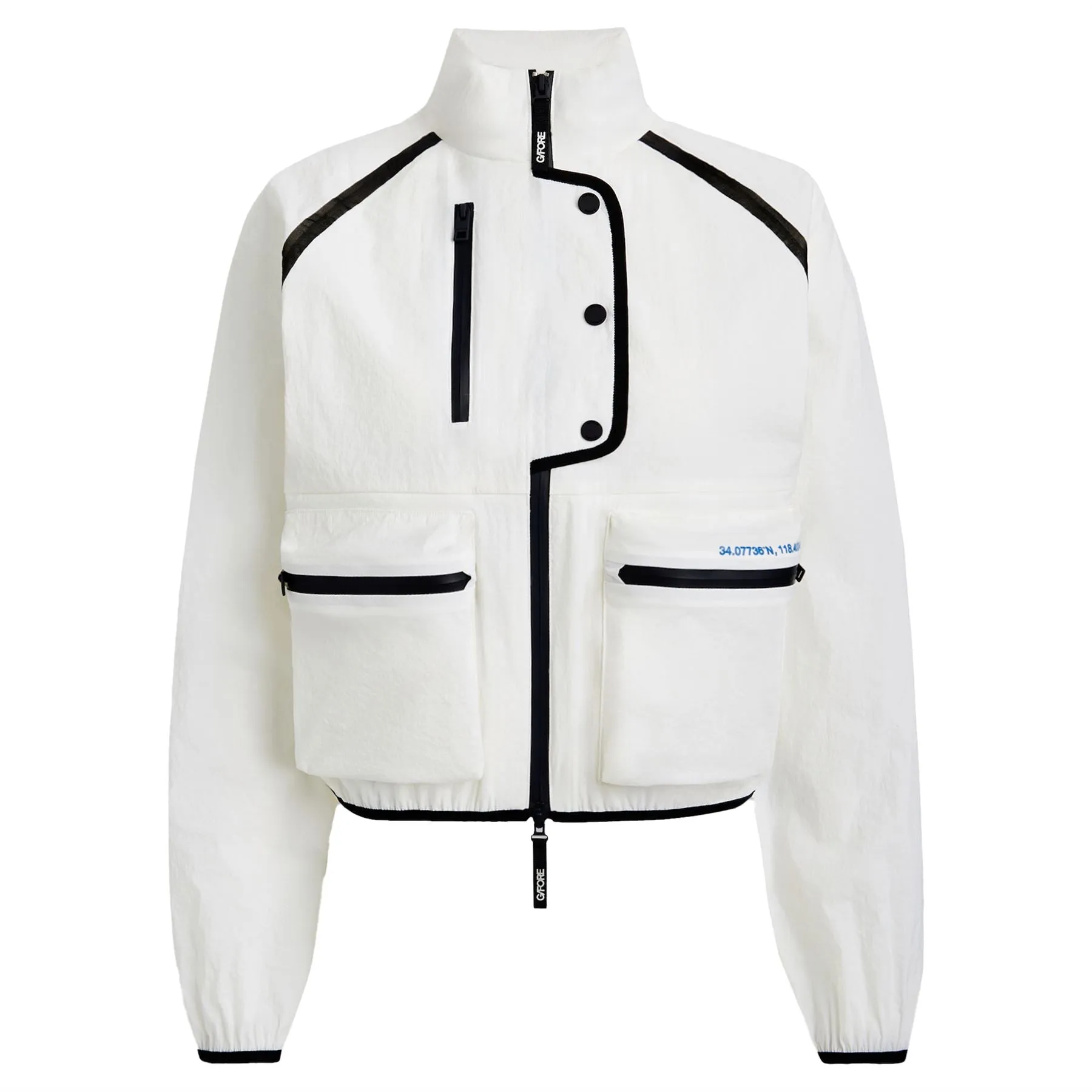Contrast Stretch Cropped OPS Windbreaker Snow