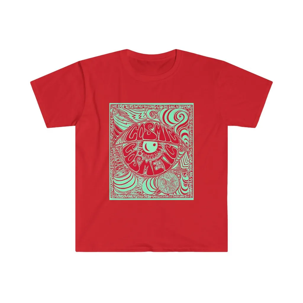 Cosmic Over Cosmetic Soft Cotton SS Tee - Red Mint