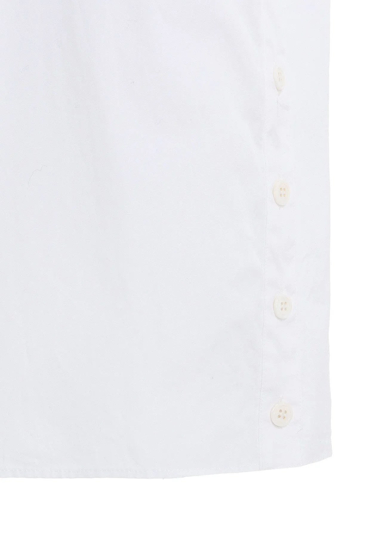 COTTON BROAD BUTTON SLITS LONG SHIRT