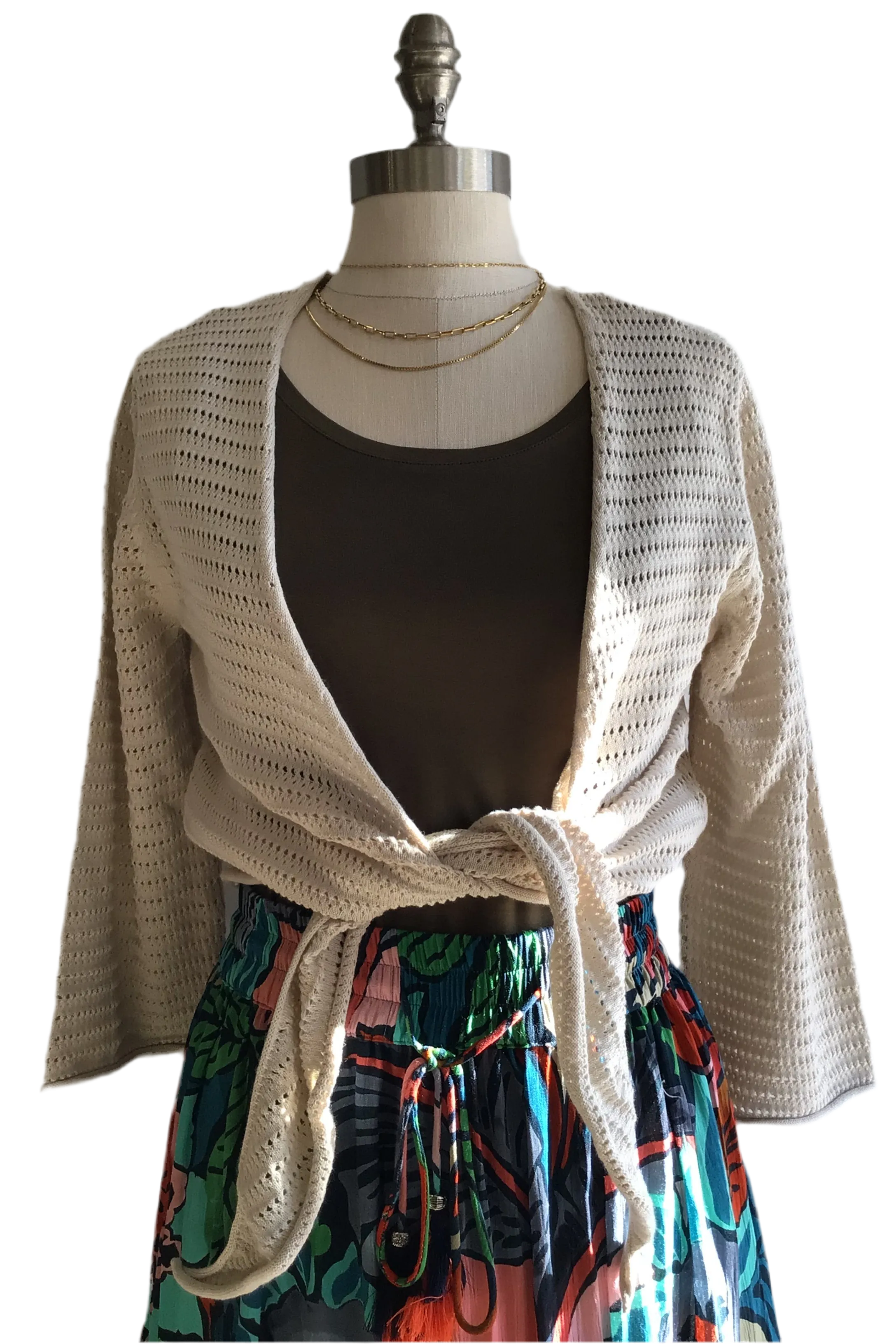 Cotton Wrap Top- Natural