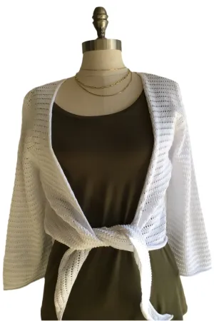 Cotton Wrap Top- White