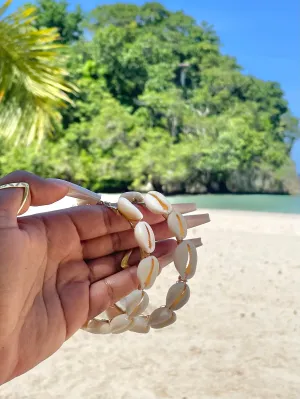 Cowrie Princess Hoops