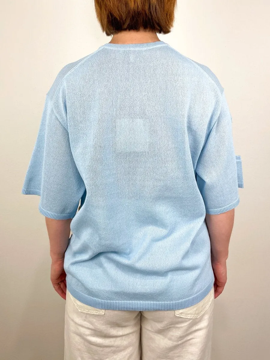 Crispy Sweater Oversized Easy T Baby Blue