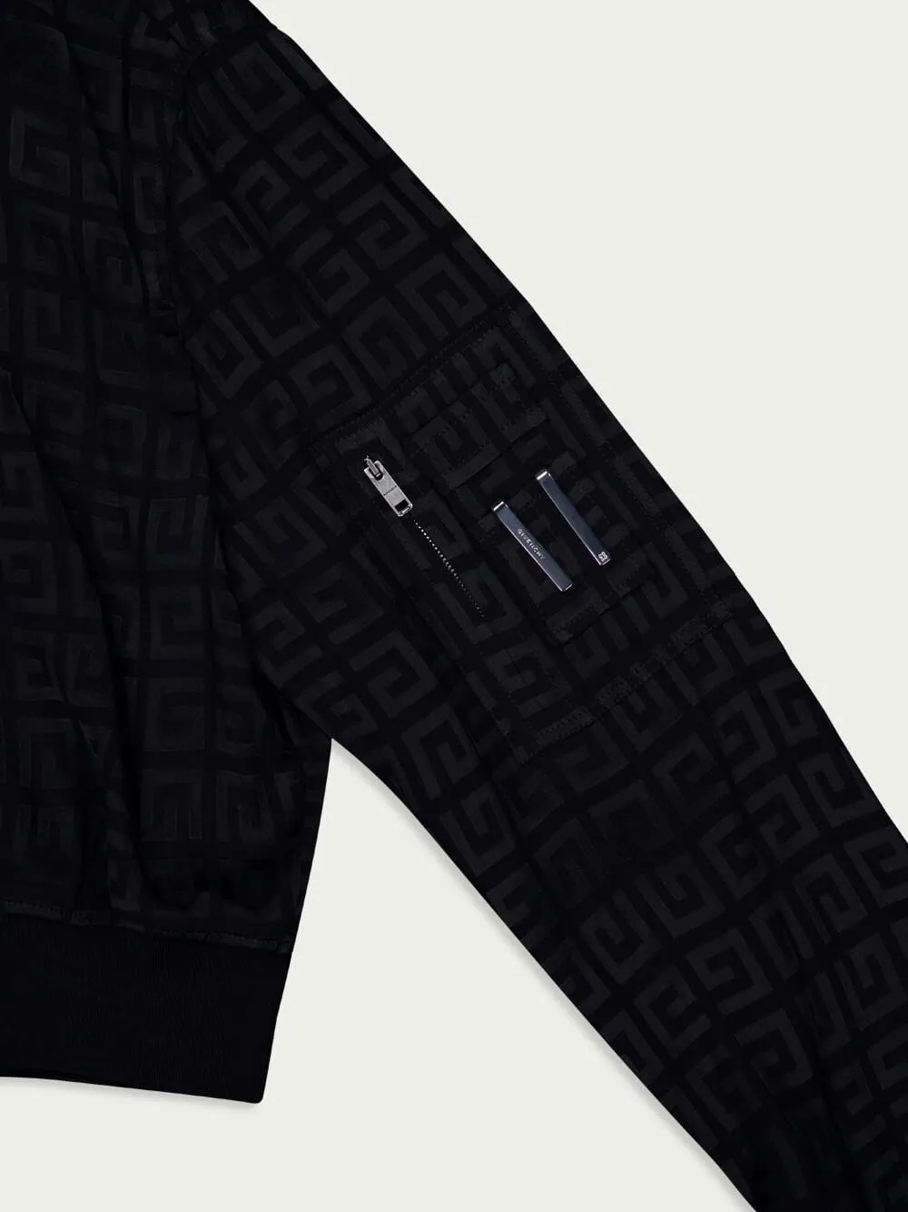 Cropped Bomber Jacket In 4G Jacquard
