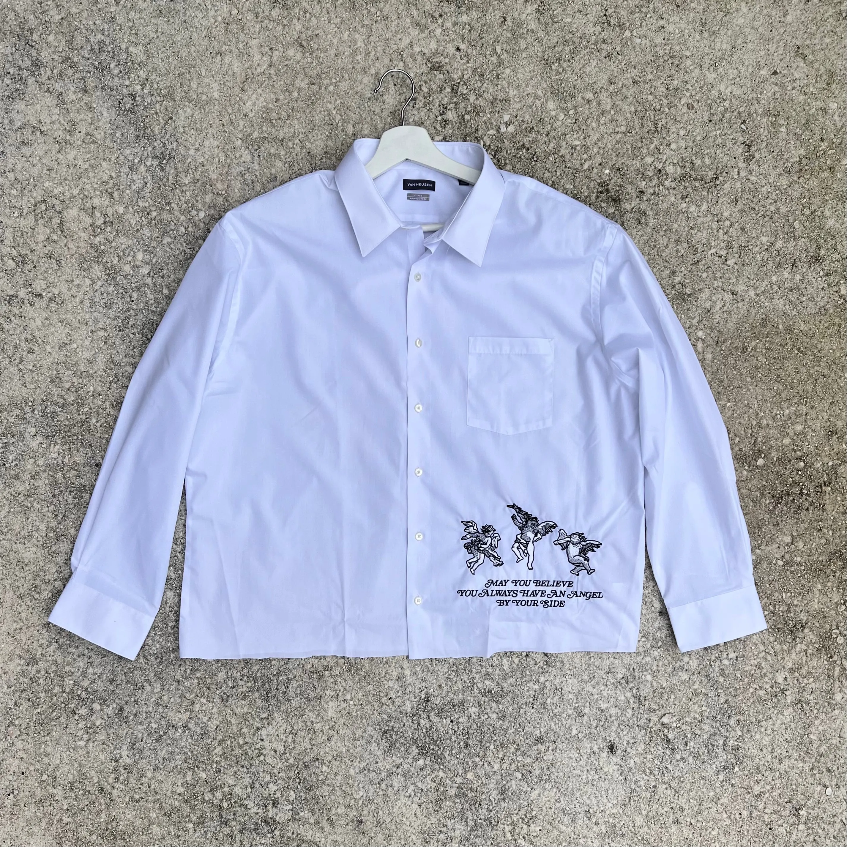 Cropped Button up Angels shirt