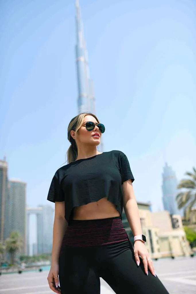 Cropped De Viscolycra Preta Feminina Fitness Lisa