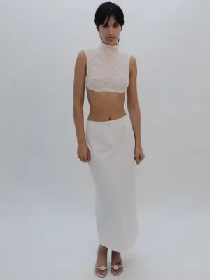 CROPPED LACE TURTLENECK   DEADSTOCK