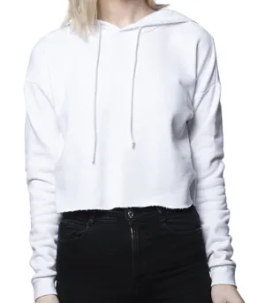 CROPPED ORGANIC HOODIE PEARL WHITE
