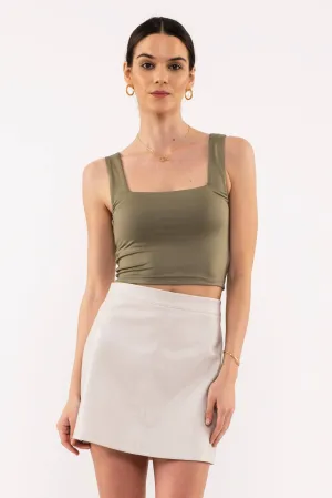 CROPPED SQUARE NECK TANK