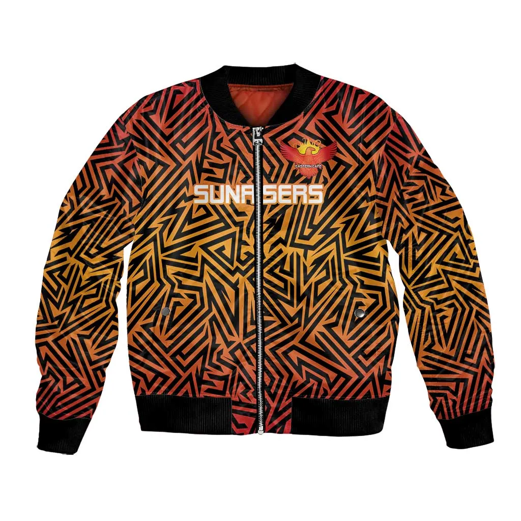 Custom Afro South Africa Cricket Bomber Jacket Eastern Cape - Go Sunrisers LT15