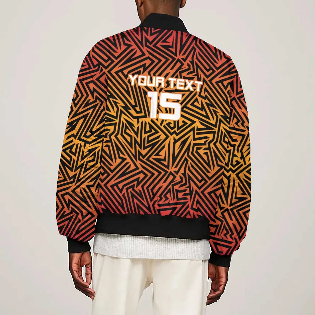 Custom Afro South Africa Cricket Bomber Jacket Eastern Cape - Go Sunrisers LT15