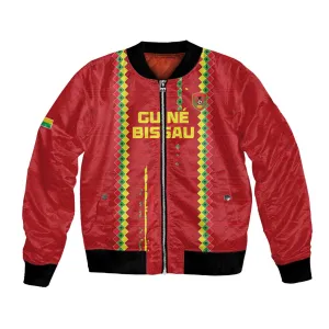 Custom Guinea Bissau Football Bomber Jacket Go Djurtus - African Pattern LT15