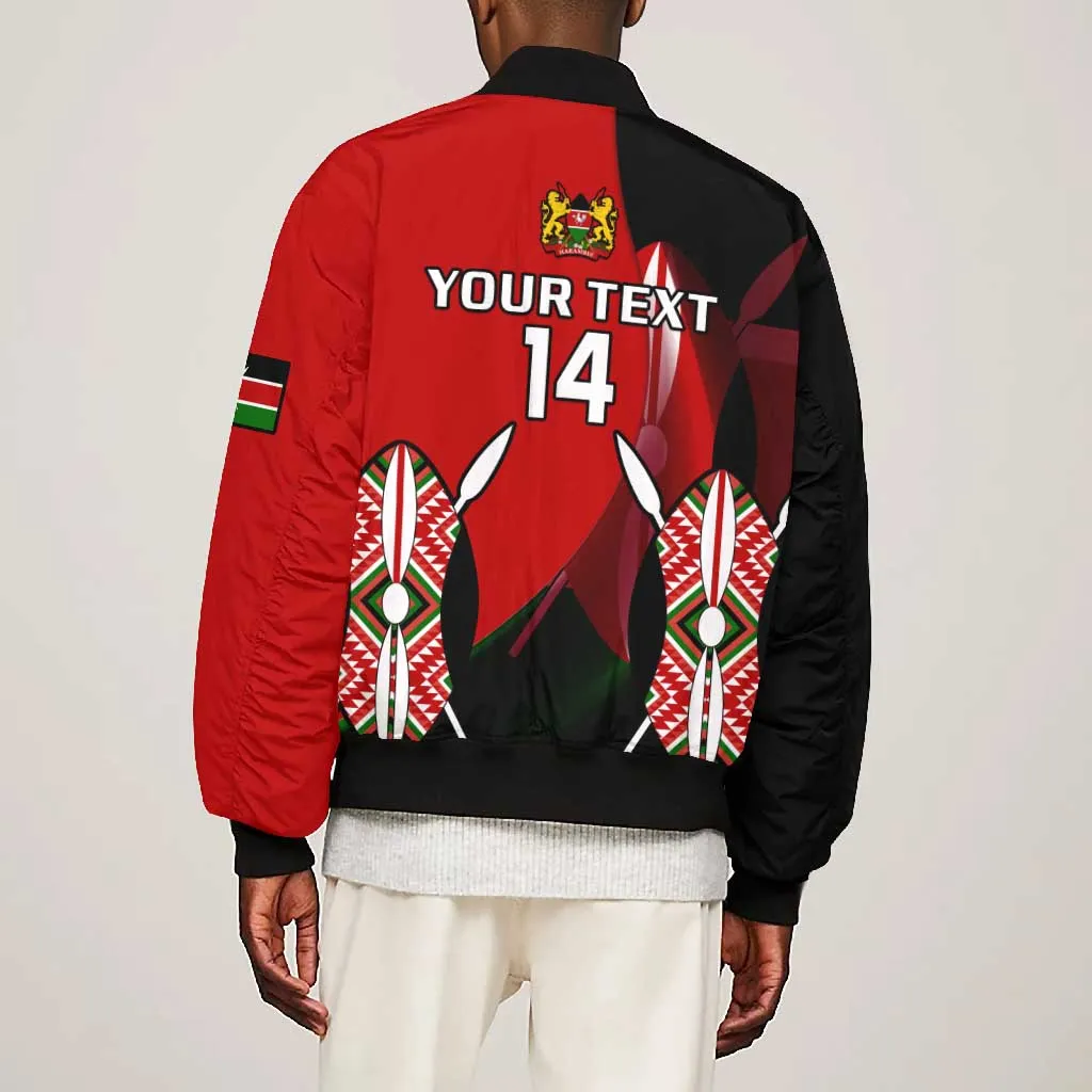 Custom Kenya Rugby Sevens Kenyan Sporty Version Bomber Jacket LT14