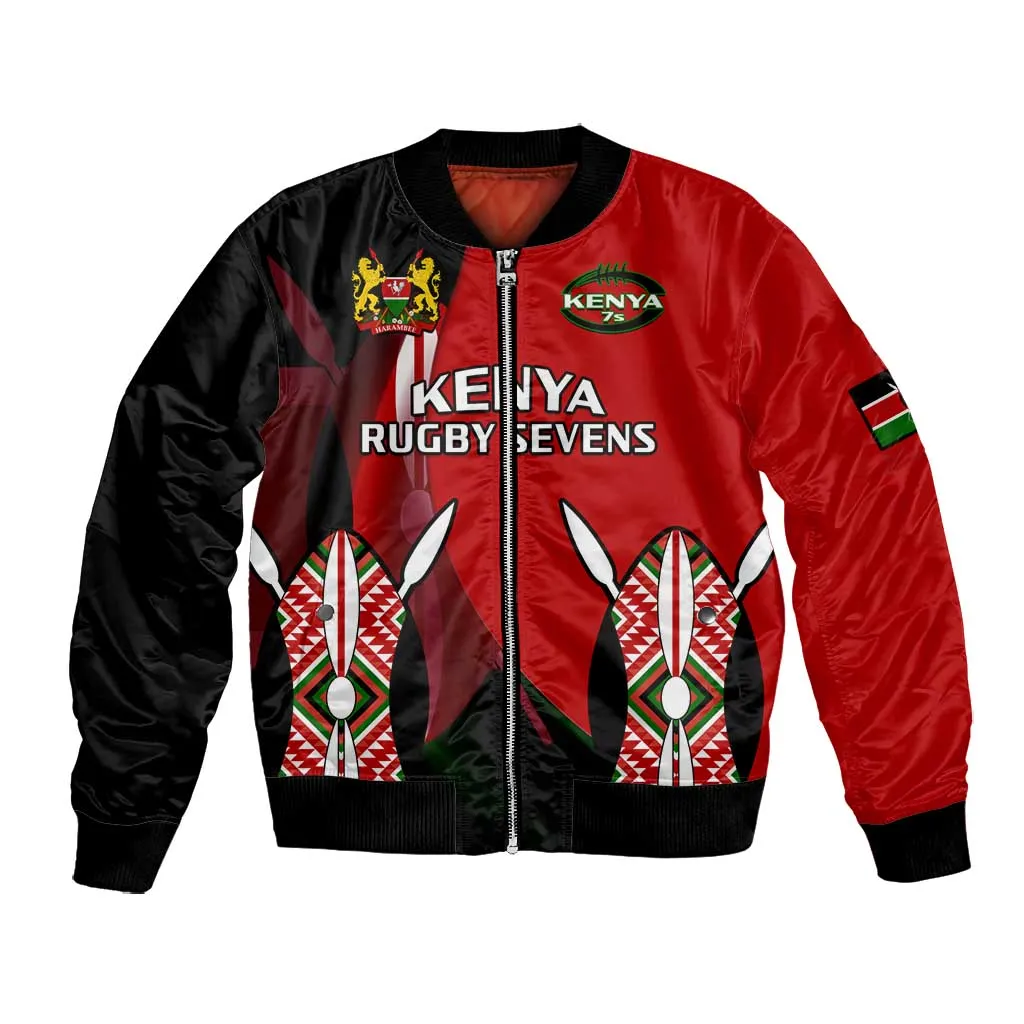 Custom Kenya Rugby Sevens Kenyan Sporty Version Bomber Jacket LT14