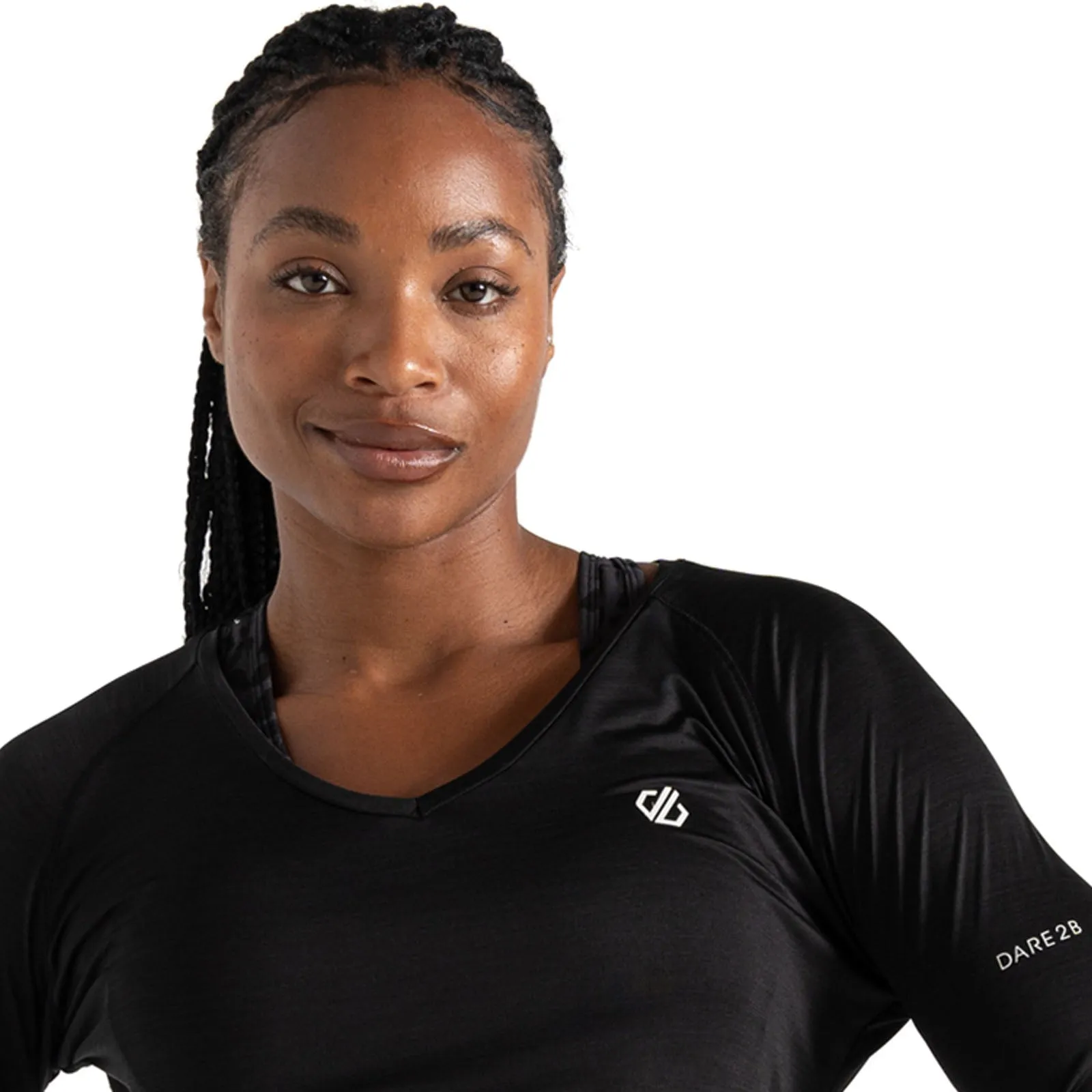 Dare 2b Womens Dicern Long Sleeve V-Neck Lightweight T-Shirt